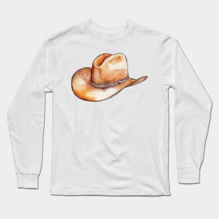 Watercolor cowboy hat Long Sleeve T-Shirt